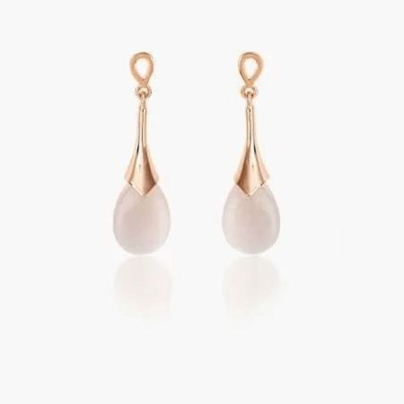 2/$40 Ladies Teardrop Rose Gold Opal Earrings - Picture 2 of 4